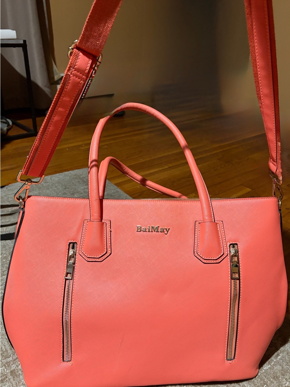 Coral Shoulder Tote Bag